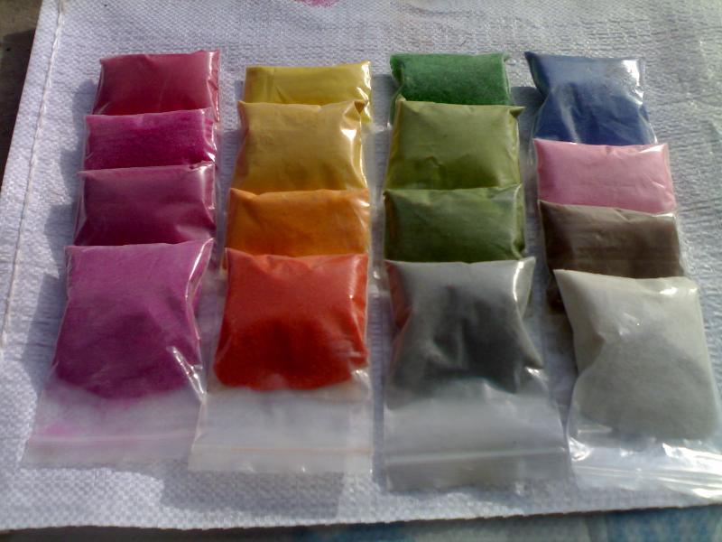 彩砂、天然彩砂、染色沙子-河北厂家量大直销