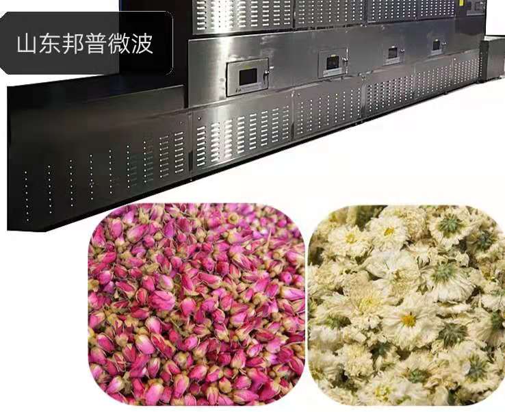 隧道一体机微波金银花干燥设备