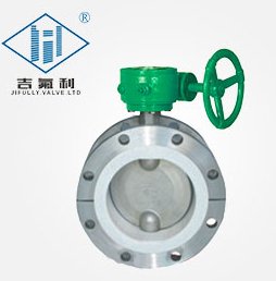 半衬四氟不锈钢涡轮蝶阀（法兰式）D4341F