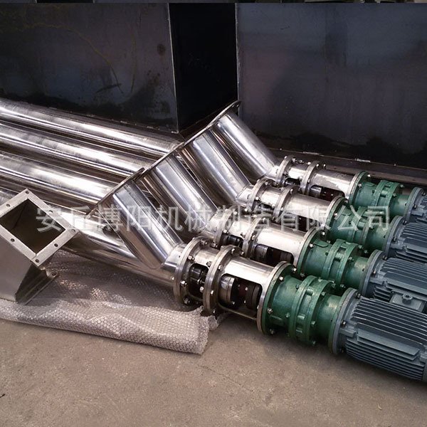 山东石英砂粉料管链输送机,管链式输送设备出售