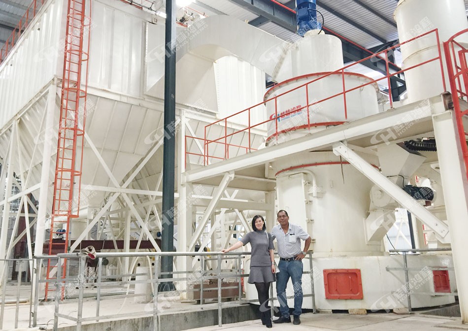 石英石加工尾款桂林鸿程新型摆式磨粉机-HC大型摆式磨粉机