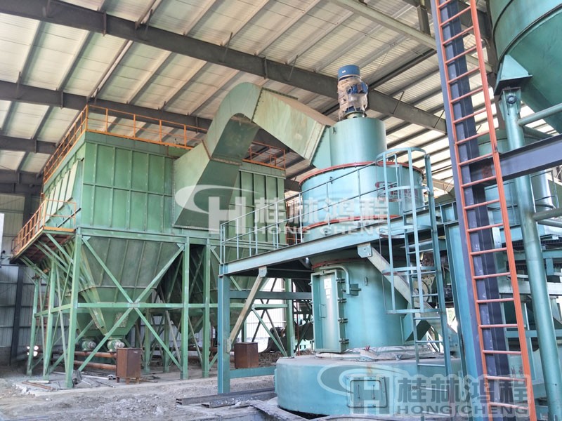 桂林鸿程HC大型摆式磨粉机客户生产现场