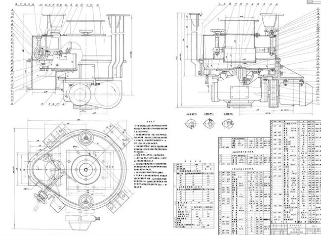 吊式圆盘给料机结构图纸 吊式圆盘给料机结构图纸