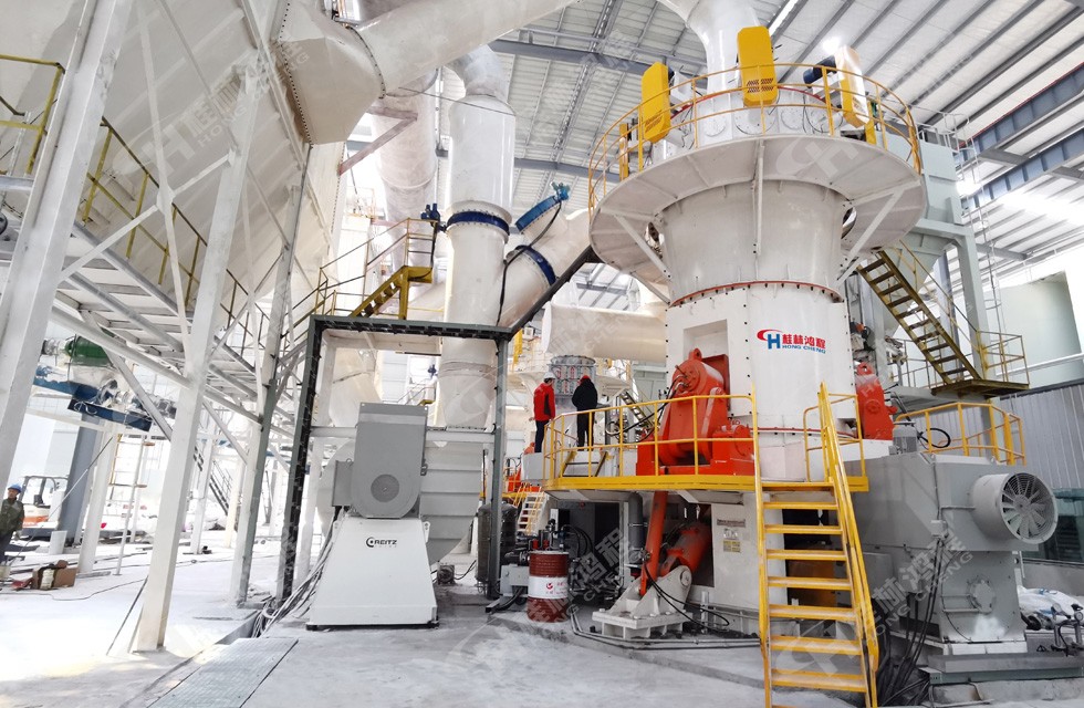 超细石膏粉磨机2000目设备:HLMX超细立磨