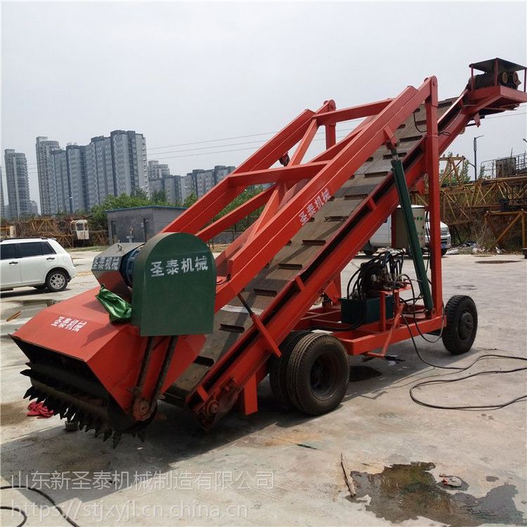 玉米秸秆发酵池取料机 大型青储取草机 移动式青贮池挖料机