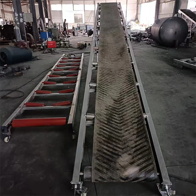 帆布尼龙橡胶输送带 裙边挡料带式运输机 轻型折叠式皮带机