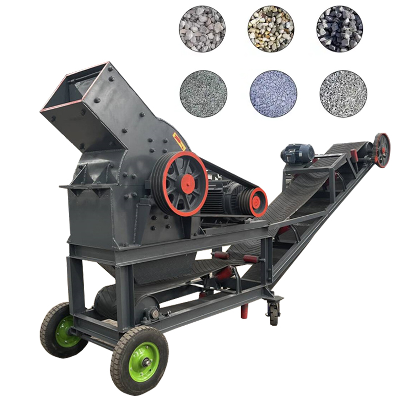 反击锤式破机 时产量10-80吨水泥块粉机 可移动 占地面积小