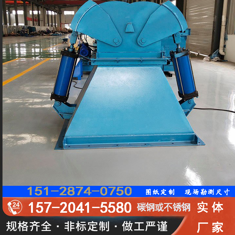 气动鄂式放料脱罐斗 锥型电动储泥料仓 液压站控制泥斗开闭卸料装车