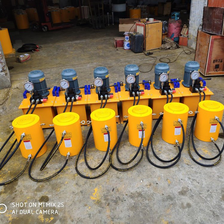 50T分离式千斤顶 顶升更换橡胶支座 支撑装置 液压动力 鸿业