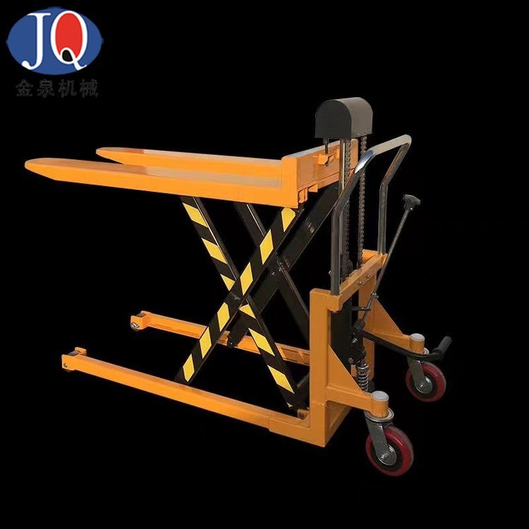 新疆高升程剪叉式搬运车电动手动液压叉车升降平台铲车高起升金泉地牛