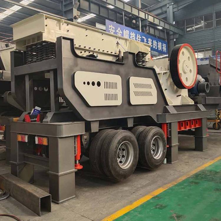 移动山石破机械 时产50吨建筑垃圾破站 反击式瓜米石破机 破筛分机器