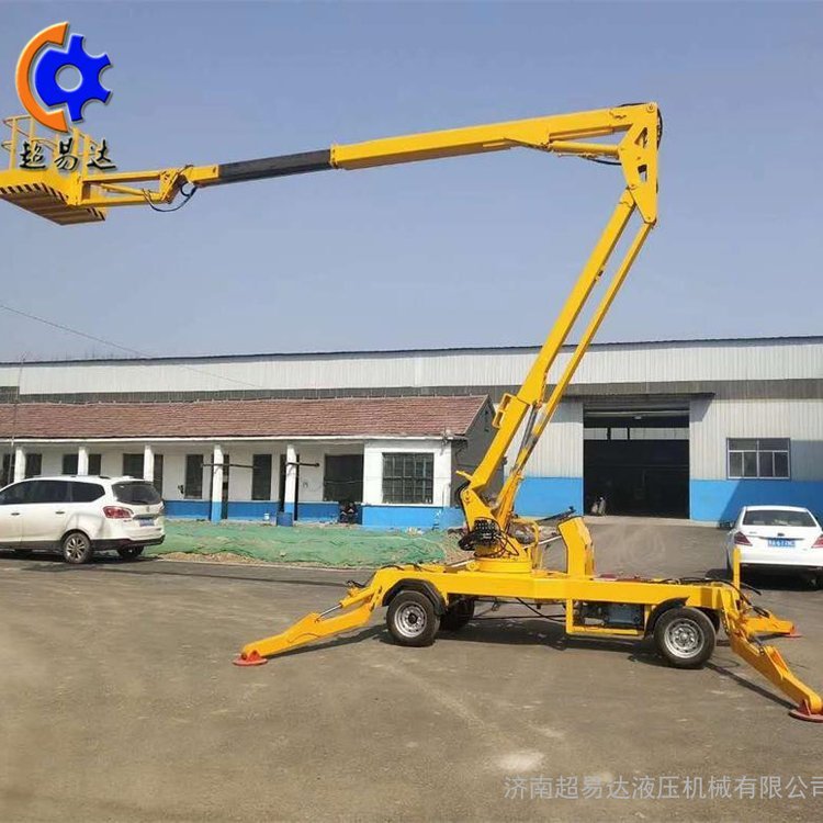 西安高空作业平台车 360度旋转可跨越式伸缩臂升降机 折臂式高空作业梯