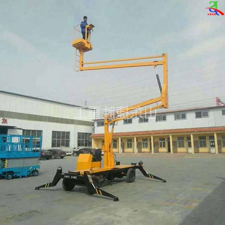 曲臂高空作业升降平台 柴油自行式高空作业车 拖车曲臂式升降机
