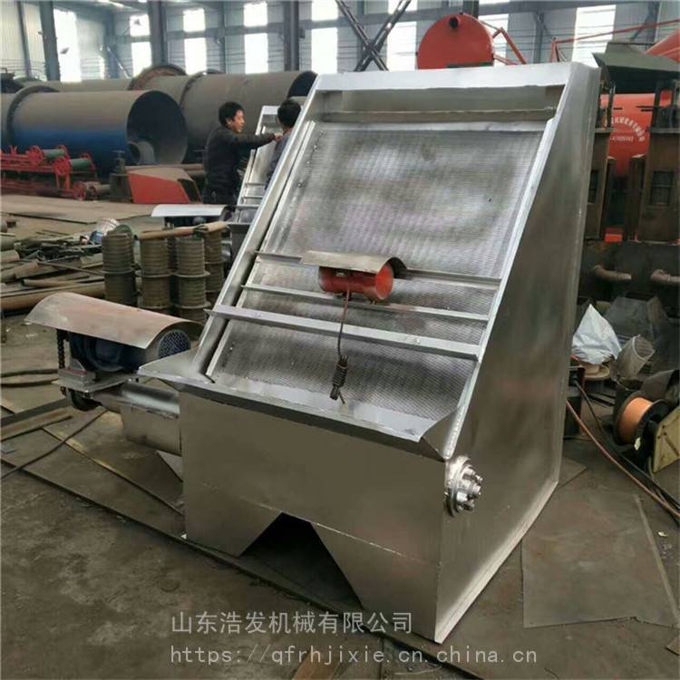 斜筛式粪便脱水挤压机 养殖场粪水干湿分离机 牛粪猪粪处理设备