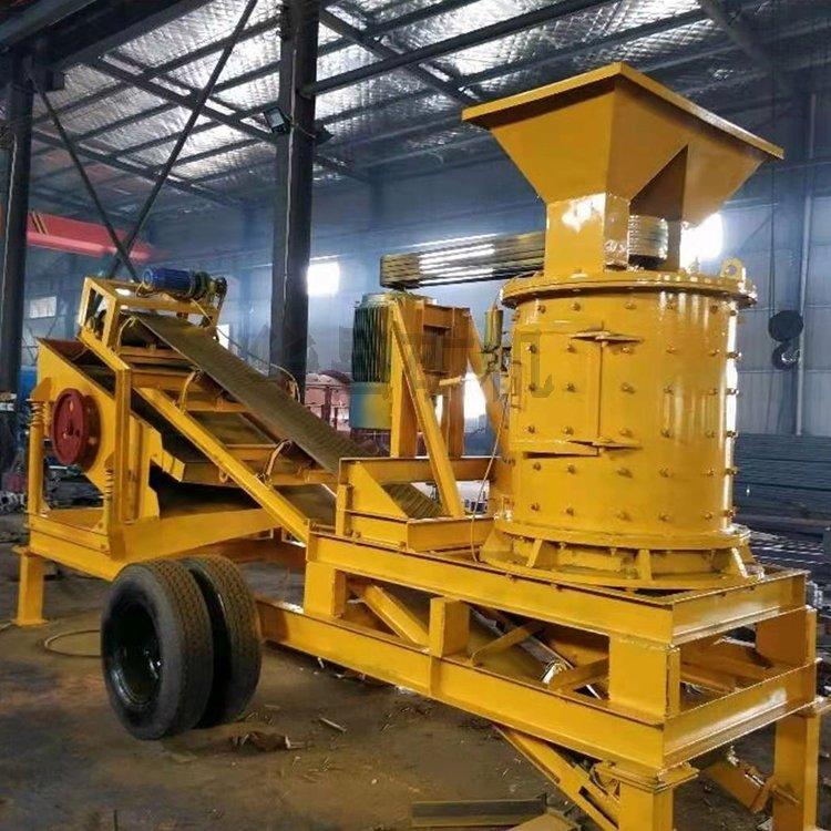 华昌立轴式制砂机小型复合式破机甩锤式粉机出砂快速成砂率高